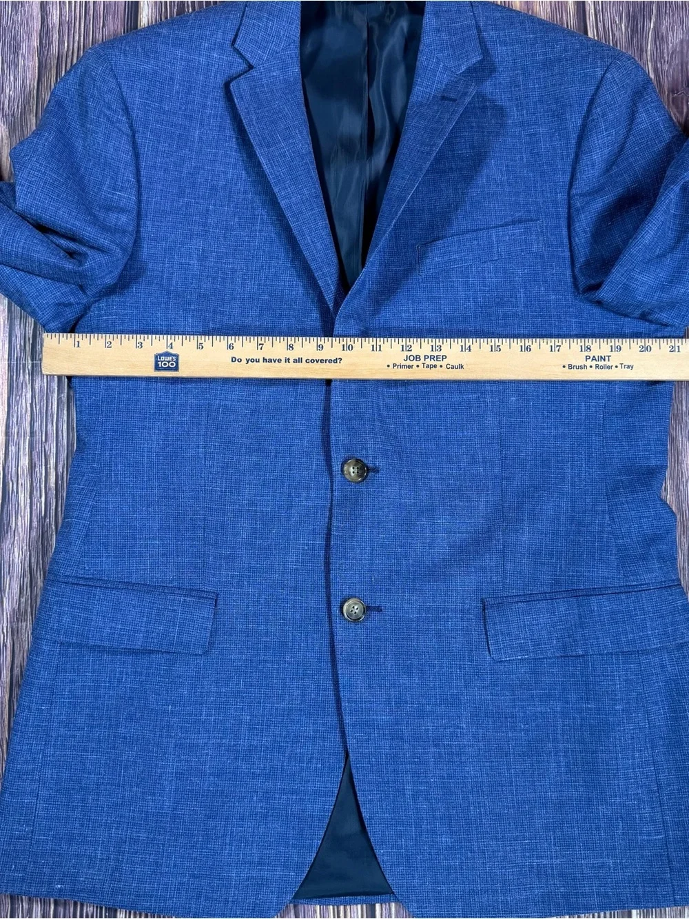 Ralph Ralph Lauren Blazer Sport Coat Men's 42R Blue Wool Silk Linen Blend